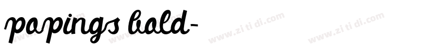 popings bold字体转换